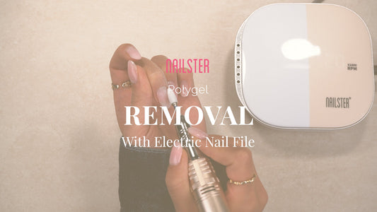 Removal of Polygel with an Electric Nail File
