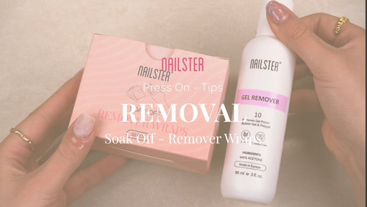 Press-On Tips Removal with Soak Off Remover Wraps