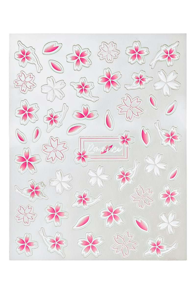 Pink/white flowers - 3D Sticker