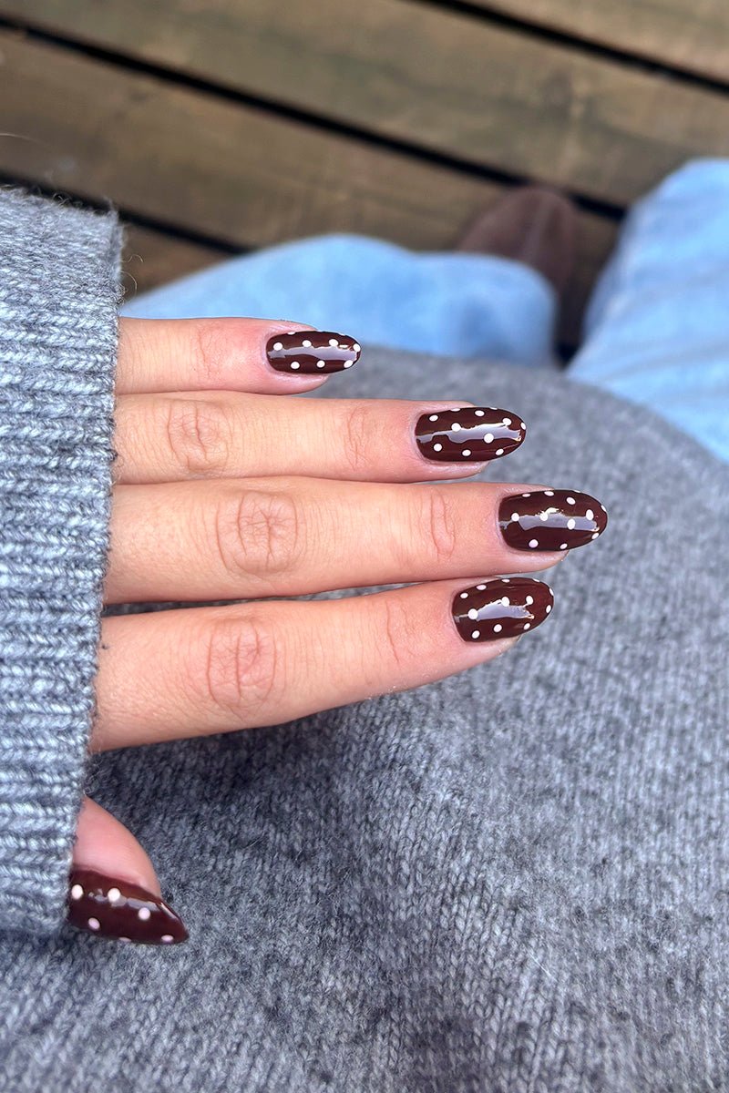 Brown Polka Look | Nailster Denmark