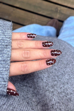 Brown Polka Look | Nailster Denmark