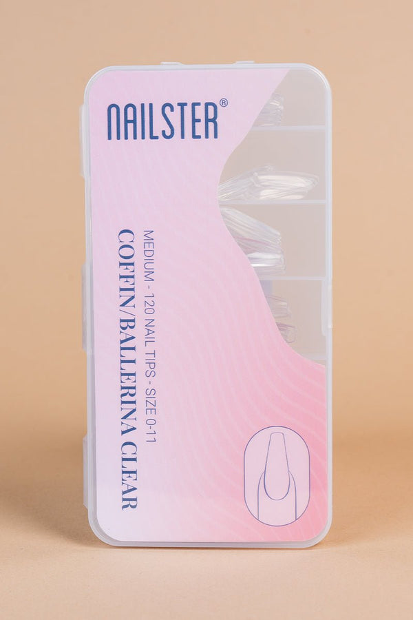 Coffin/Ballerina Clear Tipper | Nailster Denmark