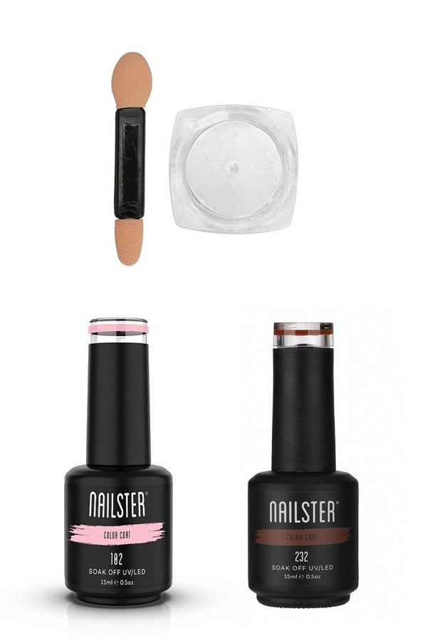 Helmiäisombre-look