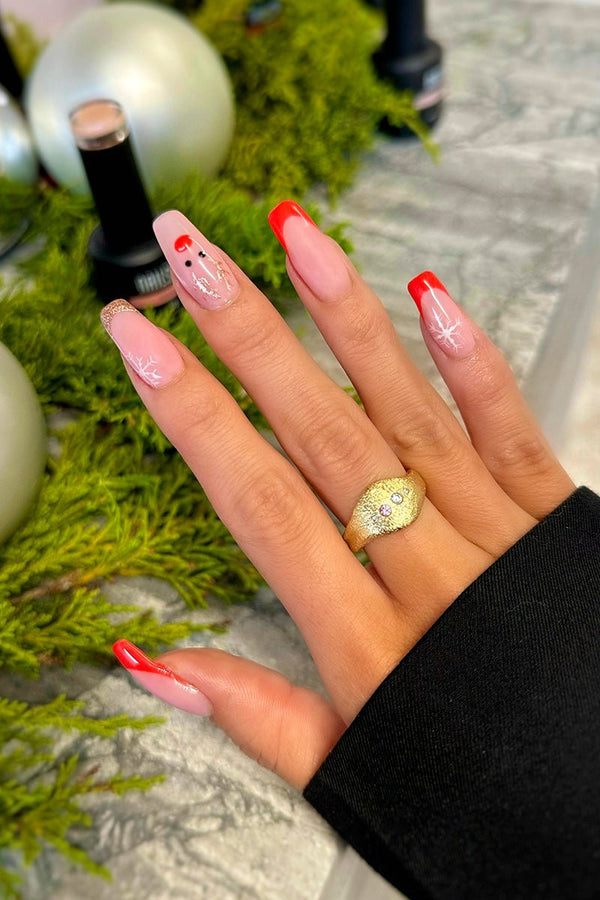 Red Nose Nails Look | Nailster Denmark