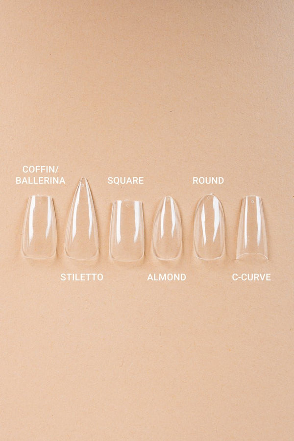 5 x Square Medium Clear Tipper