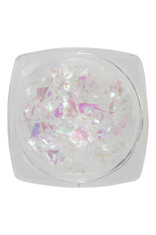 Glass Flake - White/Pink Glitter